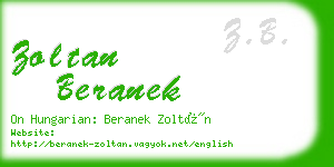 zoltan beranek business card